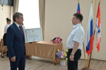Руководитель Главного управления МВД Краснодарского края Олег Агарков, глава Сочи Андрей Прошунин и председатель Горсобрания Сочи Виктор Филонов приняли участие в торжественном мероприятии ко Дню России