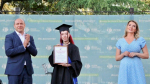 Елена Дорогинина и Константин Сыпало от имени председателя Городского Собрания Сочи Виктора Филонова поздравили выпускников Сочинского института РУДН