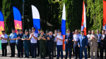Александр Жигалко, Евстафий Мочаров и Алексей Далецкий приняли участие в торжественной церемонии поднятия Государственного флага РФ